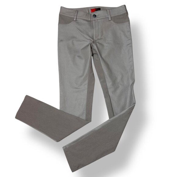 Filomena Fernandez Mixed Media Taupe Womens Pants Jeans Sz 38/XS 2-Tone Skinny - Picture 2 of 8